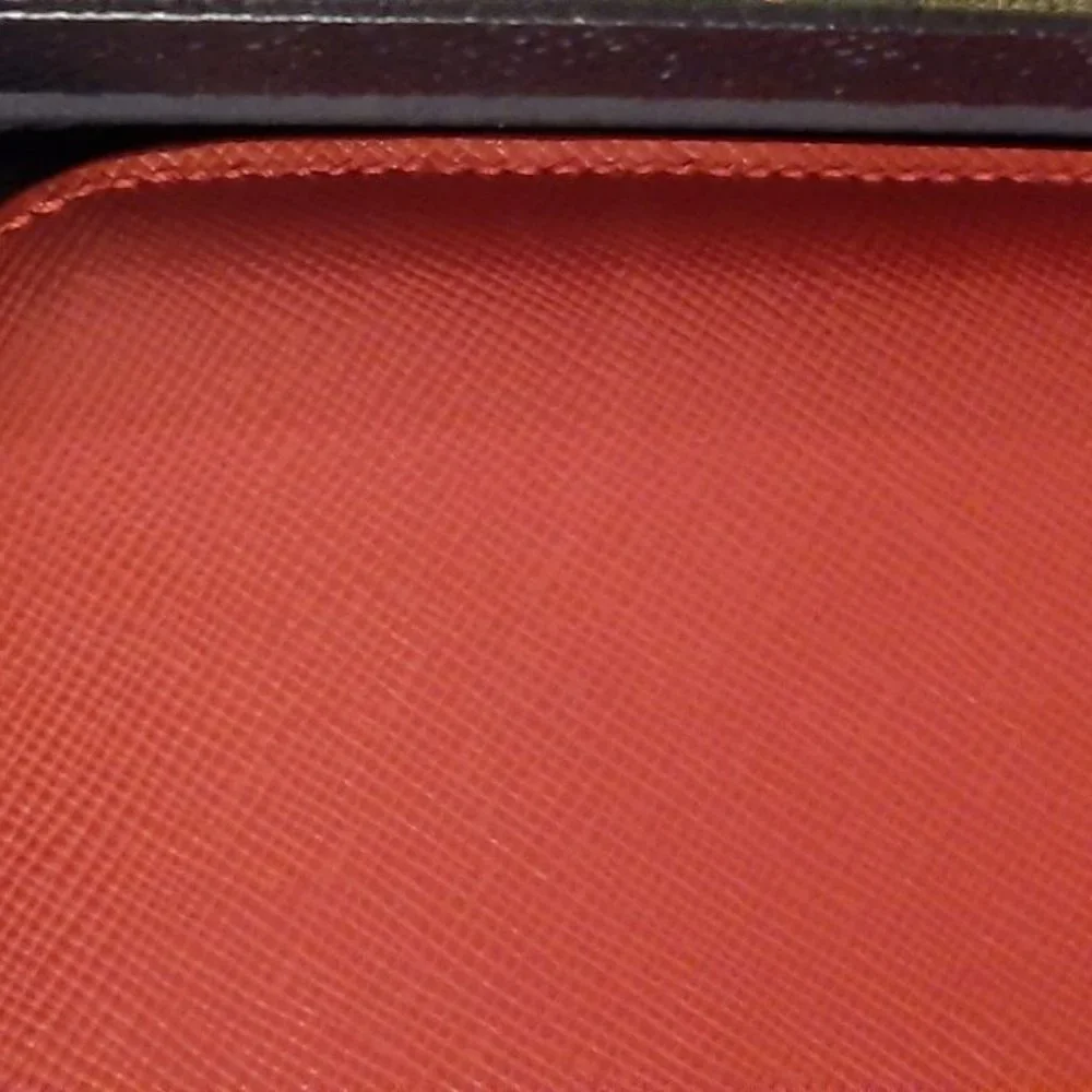 Prada red leather